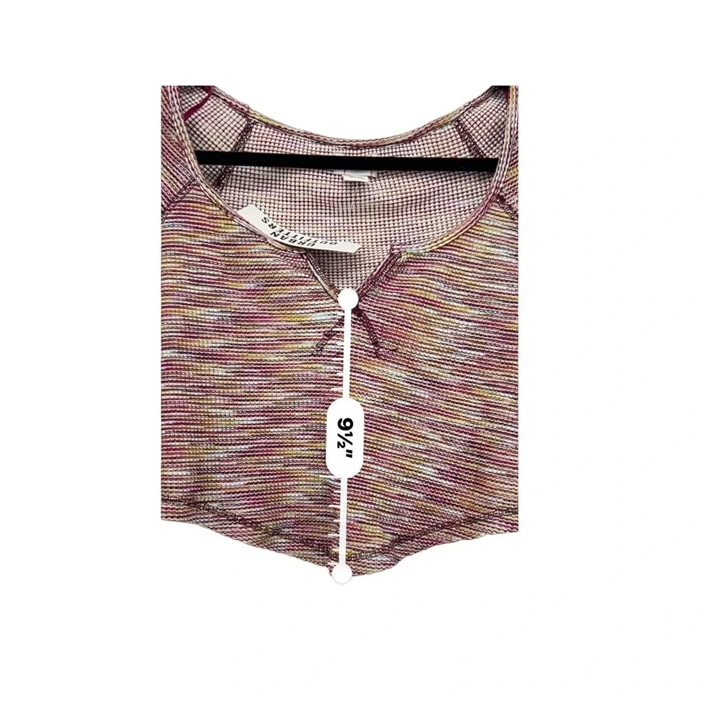 BDG Cropped Multi Color Striped Long Sleeve Size Med New with Tags - Picture 7 of 8